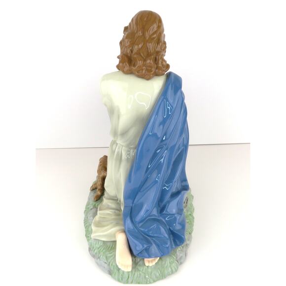 Large Jesus Praying Ceramic Figurine 12” Religious Statue Glazed Christian Decor - Picture 4 of 12